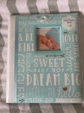 Baby Record Book - Blue Baby Boy Memory Album